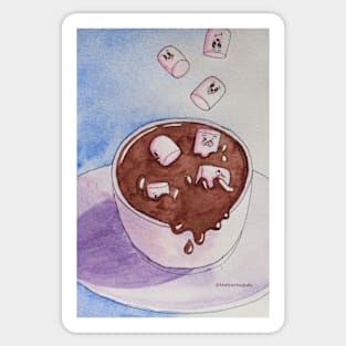 Hot Chocolate with Marshmallows Sticker